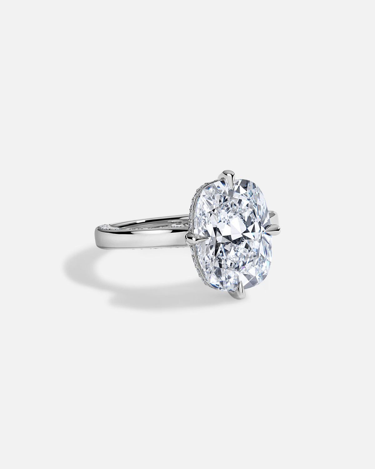 Solitaire Cathedral- 1.8 CT Cushion Lab Grown Diamond Wedding Band