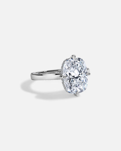 Solitaire Cathedral- 1.8 CT Cushion Lab Grown Diamond Wedding Band