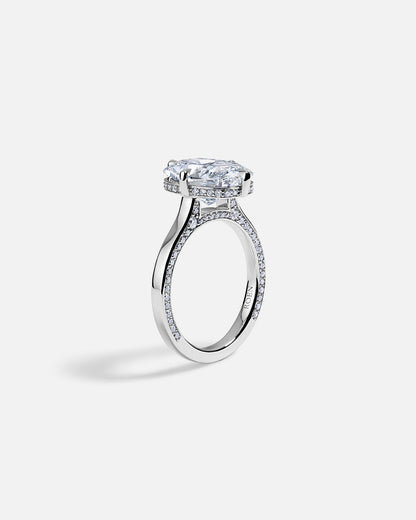 Solitaire Cathedral- 1.8 CT Cushion Lab Grown Diamond Wedding Band