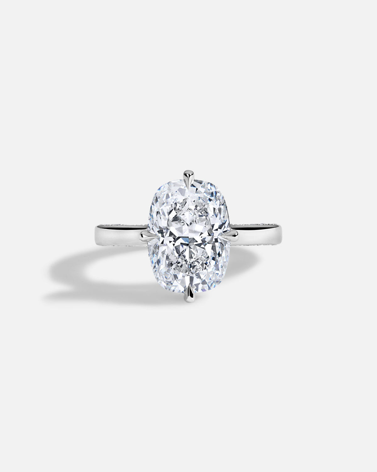 Solitaire Cathedral- 1.8 CT Cushion Lab Grown Diamond Wedding Band