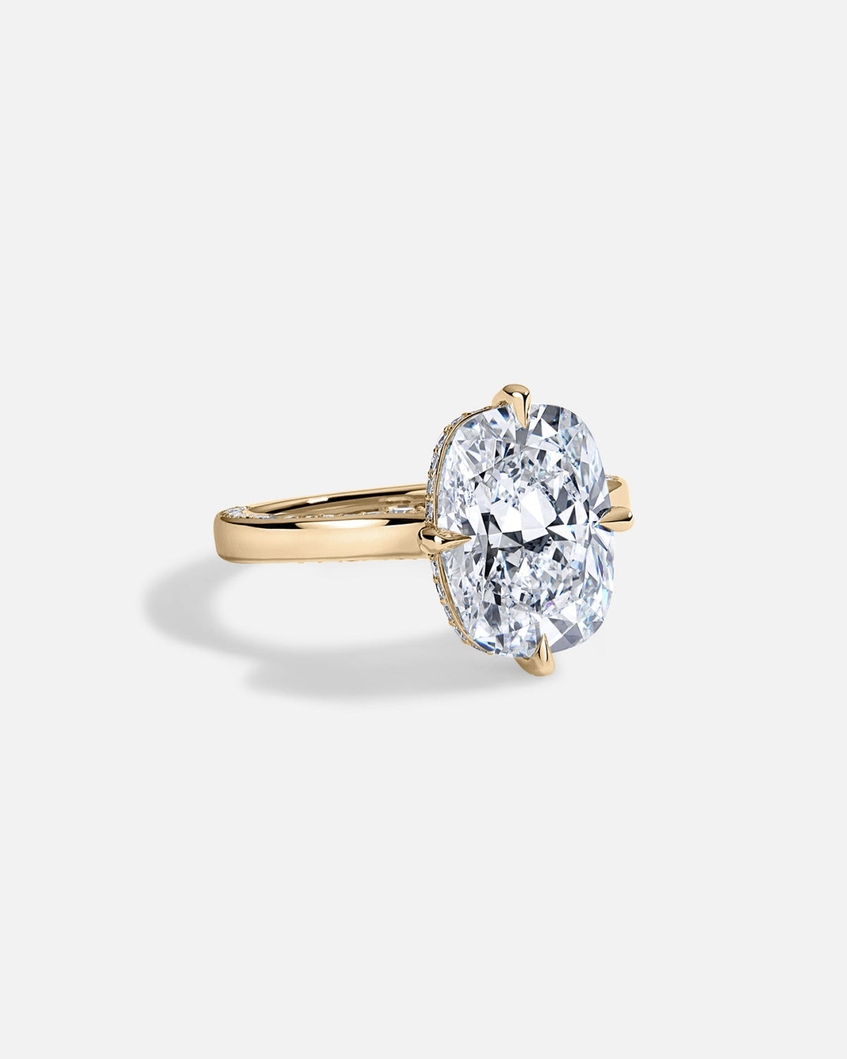 Solitaire Cathedral- 1.8 CT Cushion Lab Grown Diamond Wedding Band