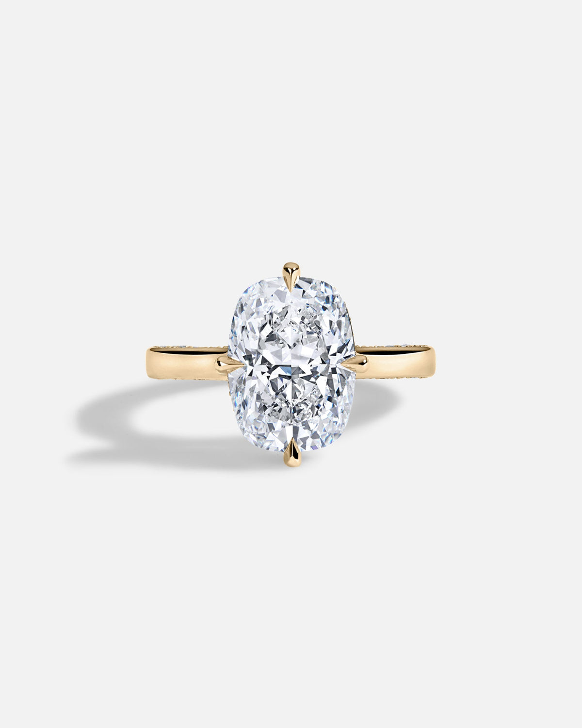 Solitaire Cathedral- 1.8 CT Cushion Lab Grown Diamond Wedding Band
