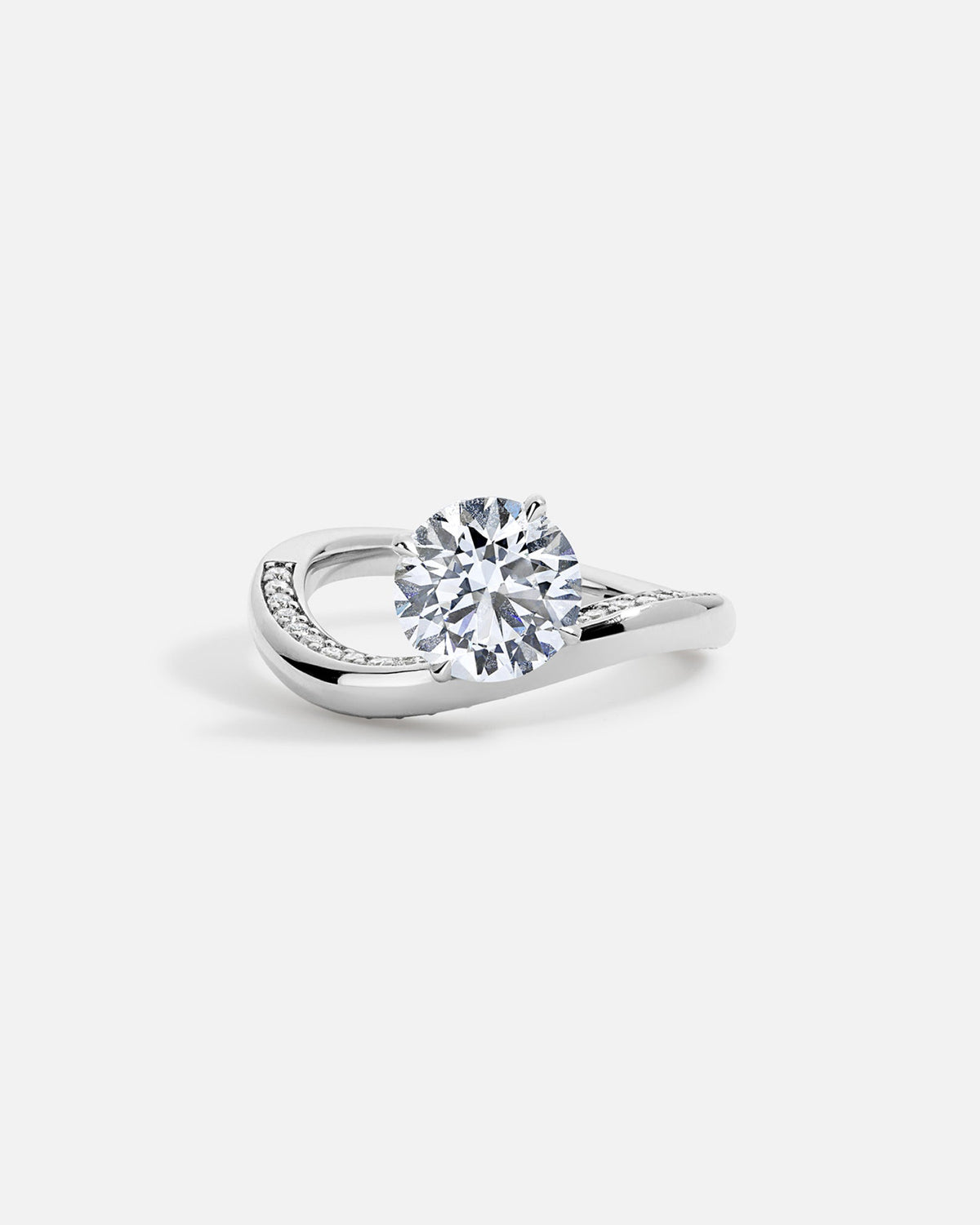 Solitaire Cathedral- 1.8 CT Cushion Lab Grown Diamond Wedding Band