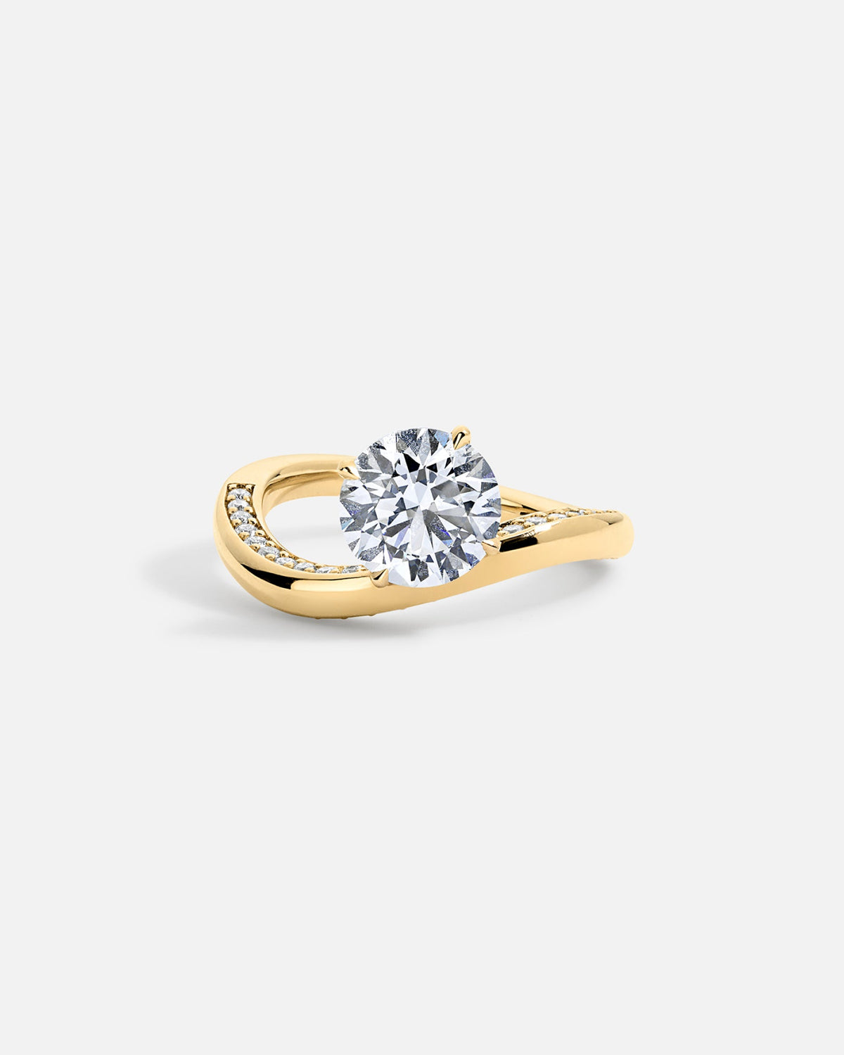Solitaire Cathedral- 1.8 CT Cushion Lab Grown Diamond Wedding Band
