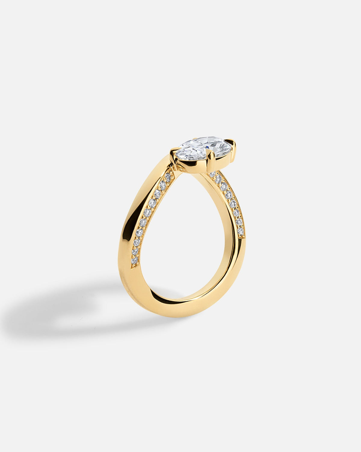 Solitaire Cathedral- 1.8 CT Cushion Lab Grown Diamond Wedding Band