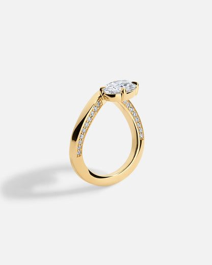 Solitaire Cathedral- 1.8 CT Cushion Lab Grown Diamond Wedding Band