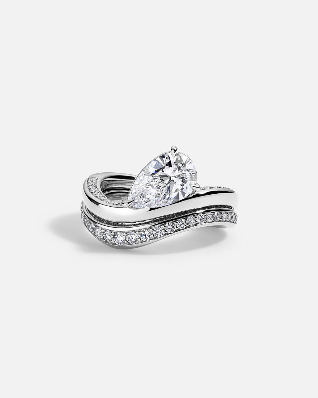 Solitaire Cathedral- 1.8 CT Cushion Lab Grown Diamond Wedding Band