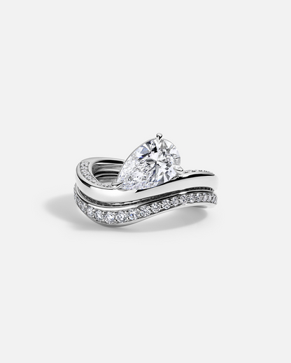 Solitaire Cathedral- 1.8 CT Cushion Lab Grown Diamond Wedding Band