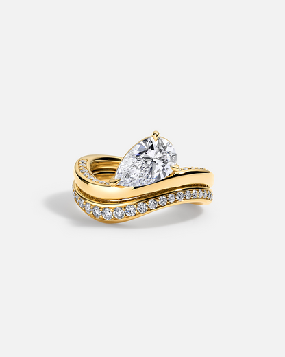 Solitaire Cathedral- 1.8 CT Cushion Lab Grown Diamond Wedding Band