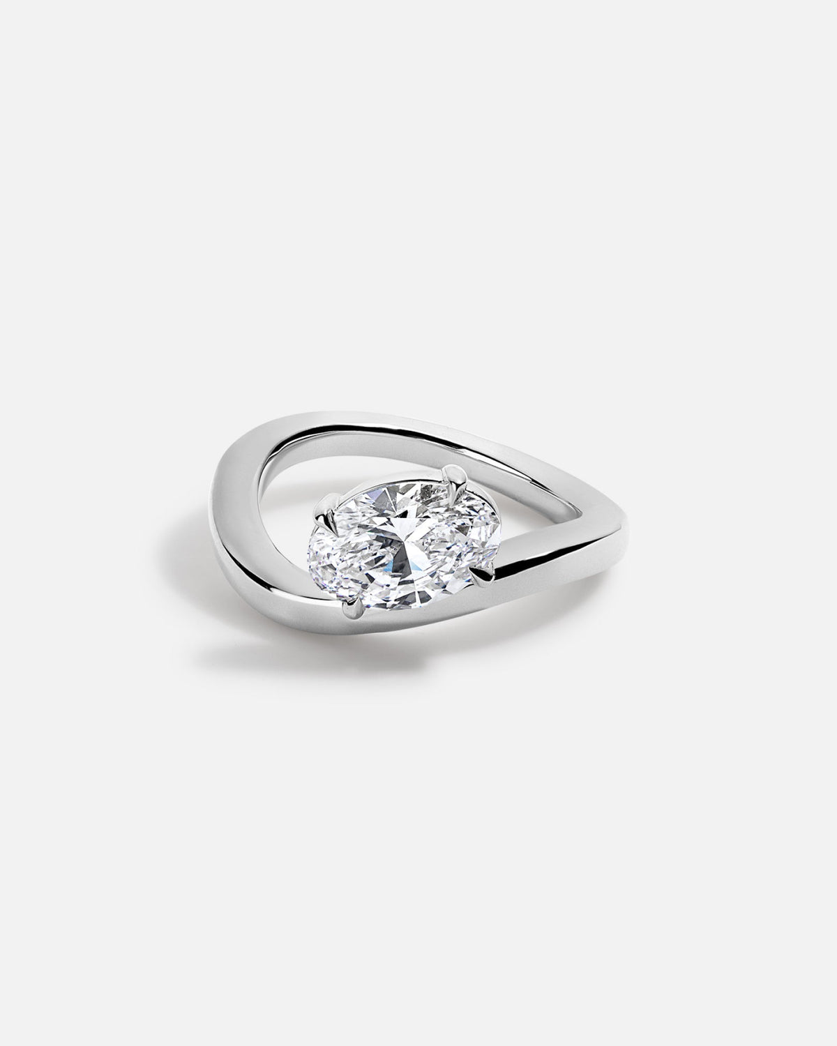 Solitaire Cathedral- 1.8 CT Cushion Lab Grown Diamond Wedding Band