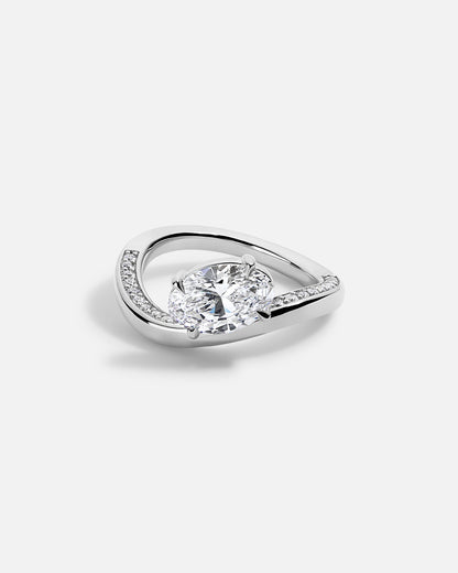 Solitaire Cathedral- 1.8 CT Cushion Lab Grown Diamond Wedding Band