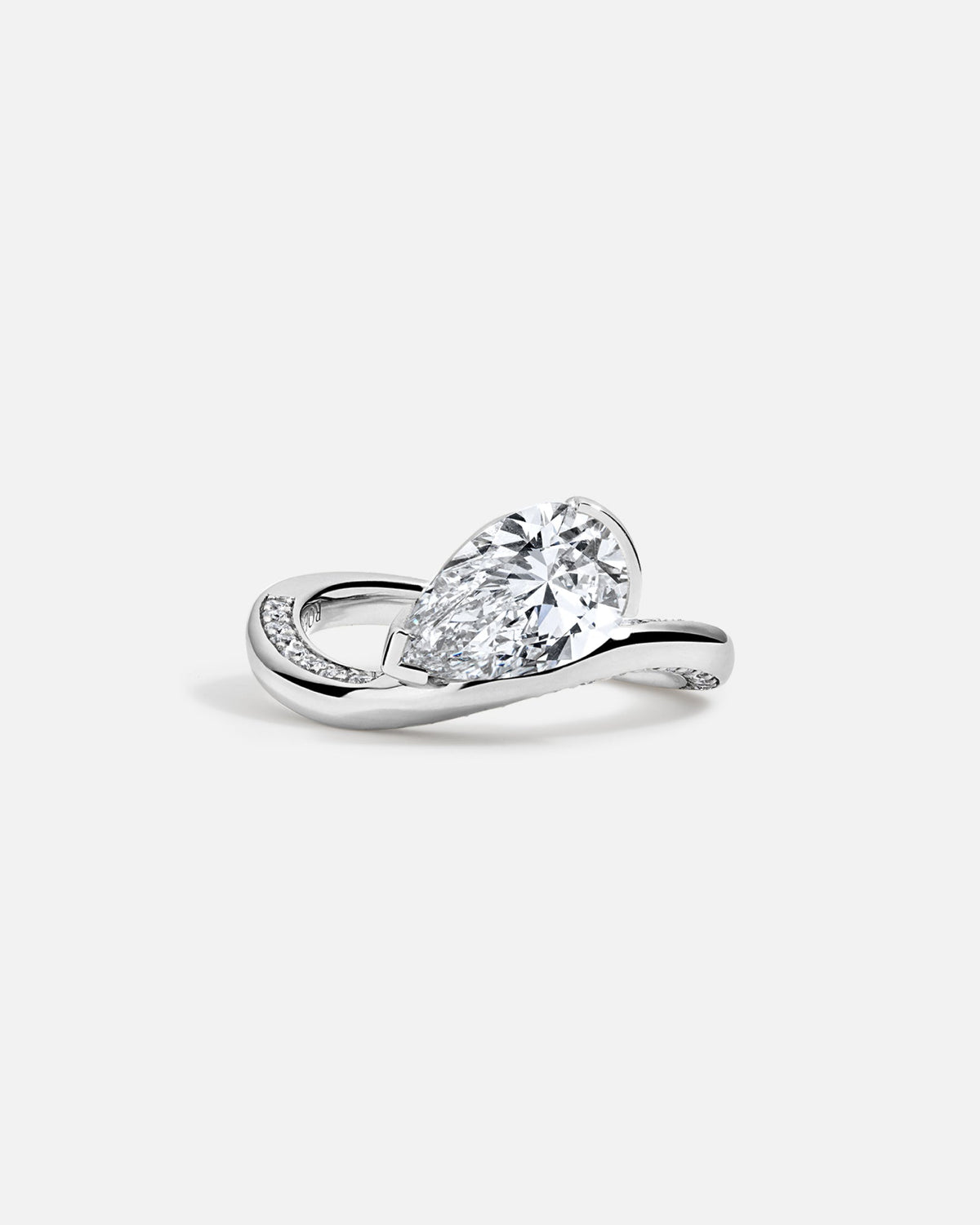 Solitaire Cathedral- 1.8 CT Cushion Lab Grown Diamond Wedding Band