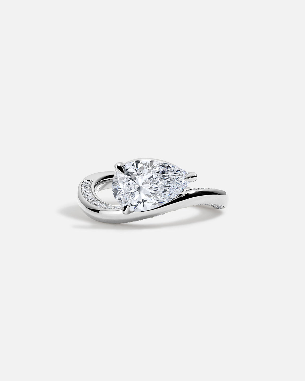 Solitaire Cathedral- 1.8 CT Cushion Lab Grown Diamond Wedding Band