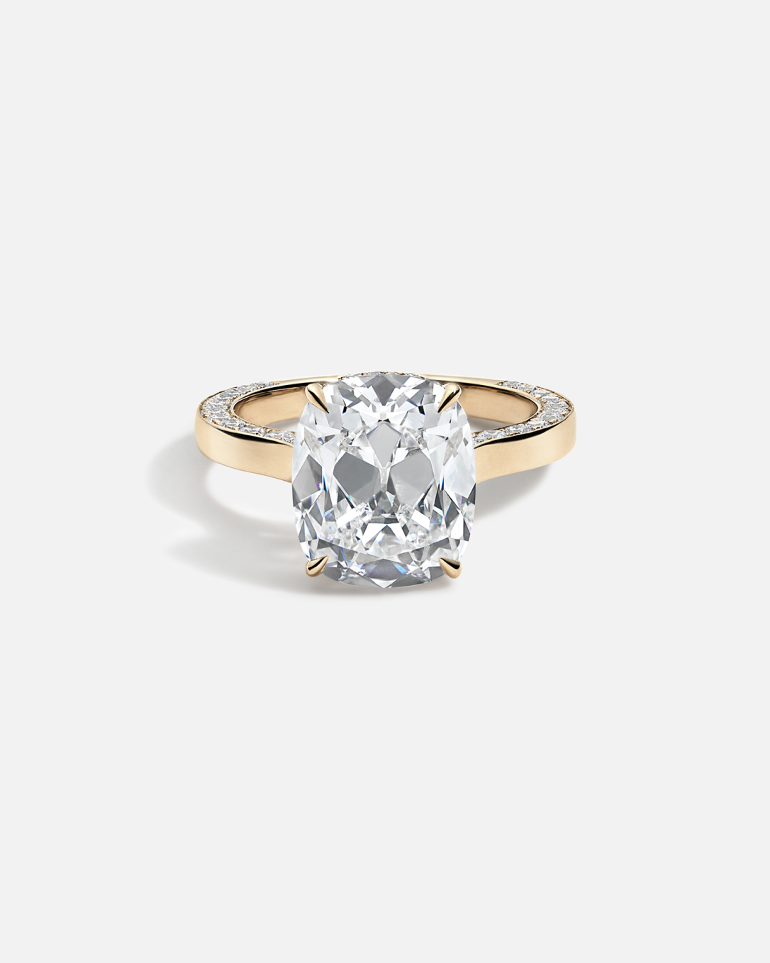 Solitaire Cathedral- 1.8 CT Cushion Lab Grown Diamond Wedding Band