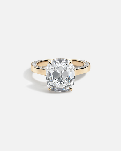 Solitaire Cathedral- 1.8 CT Cushion Lab Grown Diamond Wedding Band