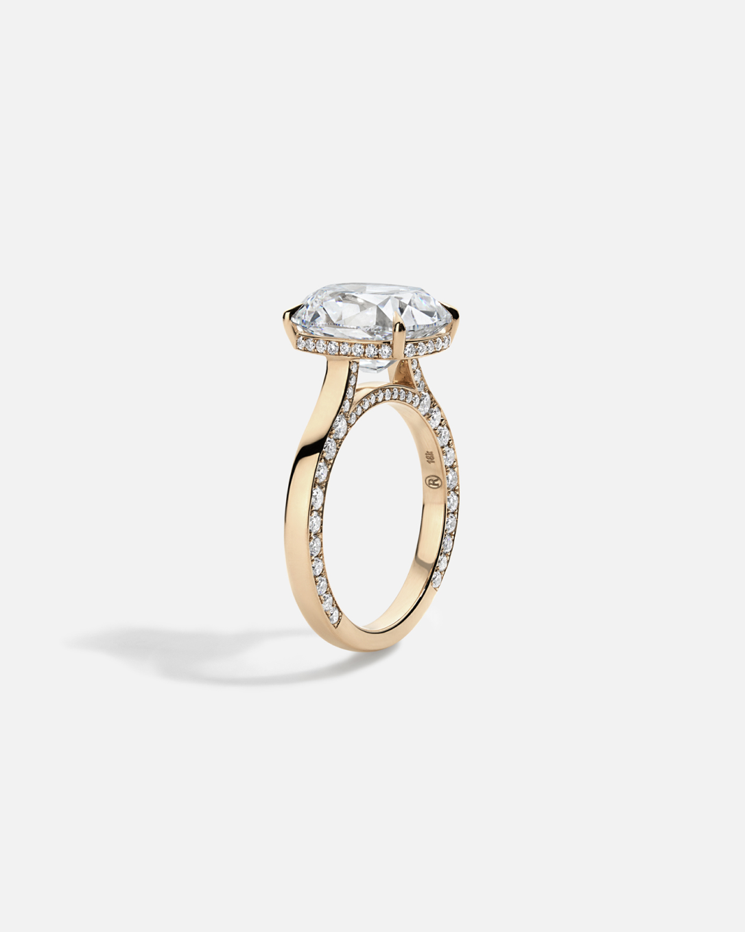 Solitaire Cathedral- 1.8 CT Cushion Lab Grown Diamond Wedding Band