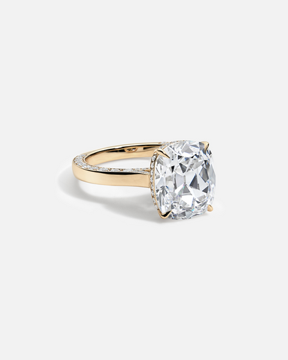 Solitaire Cathedral- 1.8 CT Cushion Lab Grown Diamond Wedding Band