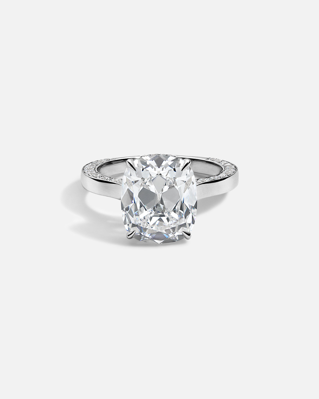 Solitaire Cathedral- 1.8 CT Cushion Lab Grown Diamond Wedding Band