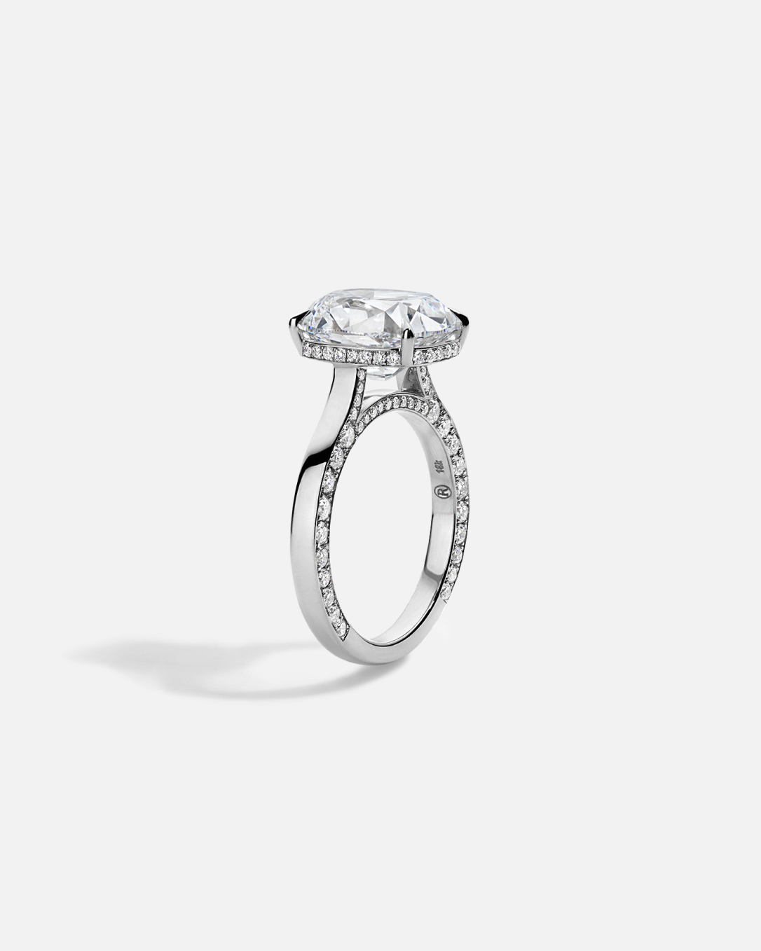 Solitaire Cathedral- 1.8 CT Cushion Lab Grown Diamond Wedding Band