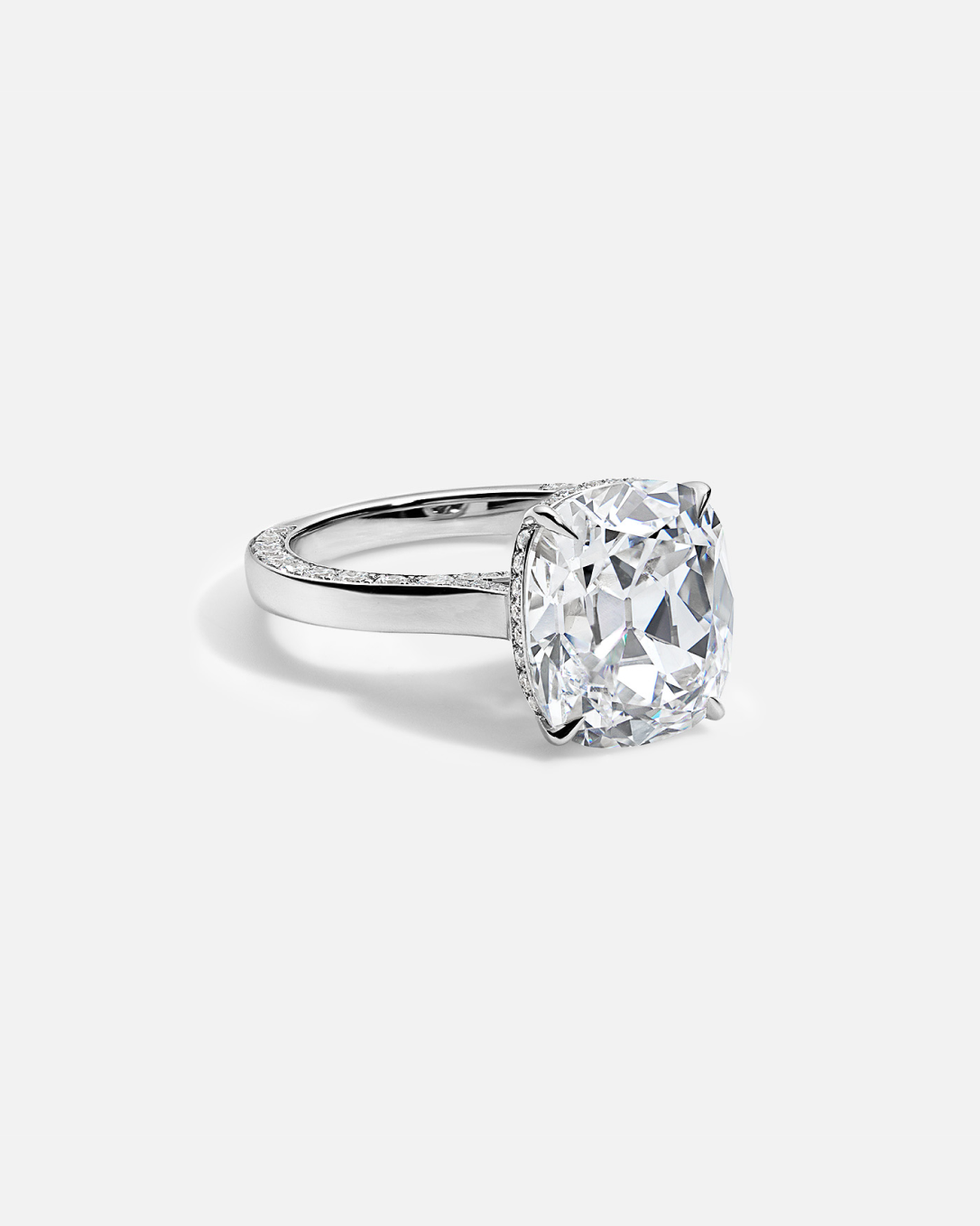 Solitaire Cathedral- 1.8 CT Cushion Lab Grown Diamond Wedding Band