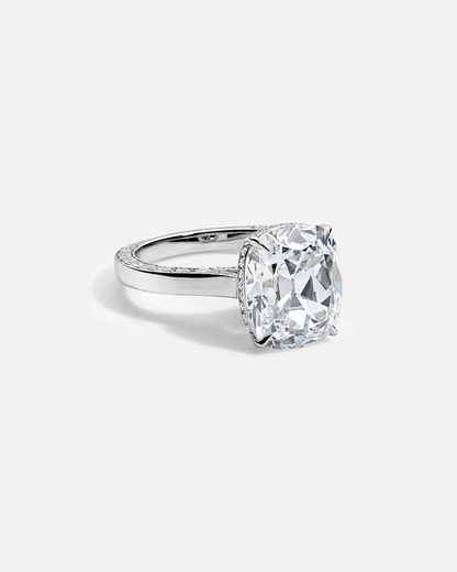 Solitaire Cathedral- 1.8 CT Cushion Lab Grown Diamond Wedding Band