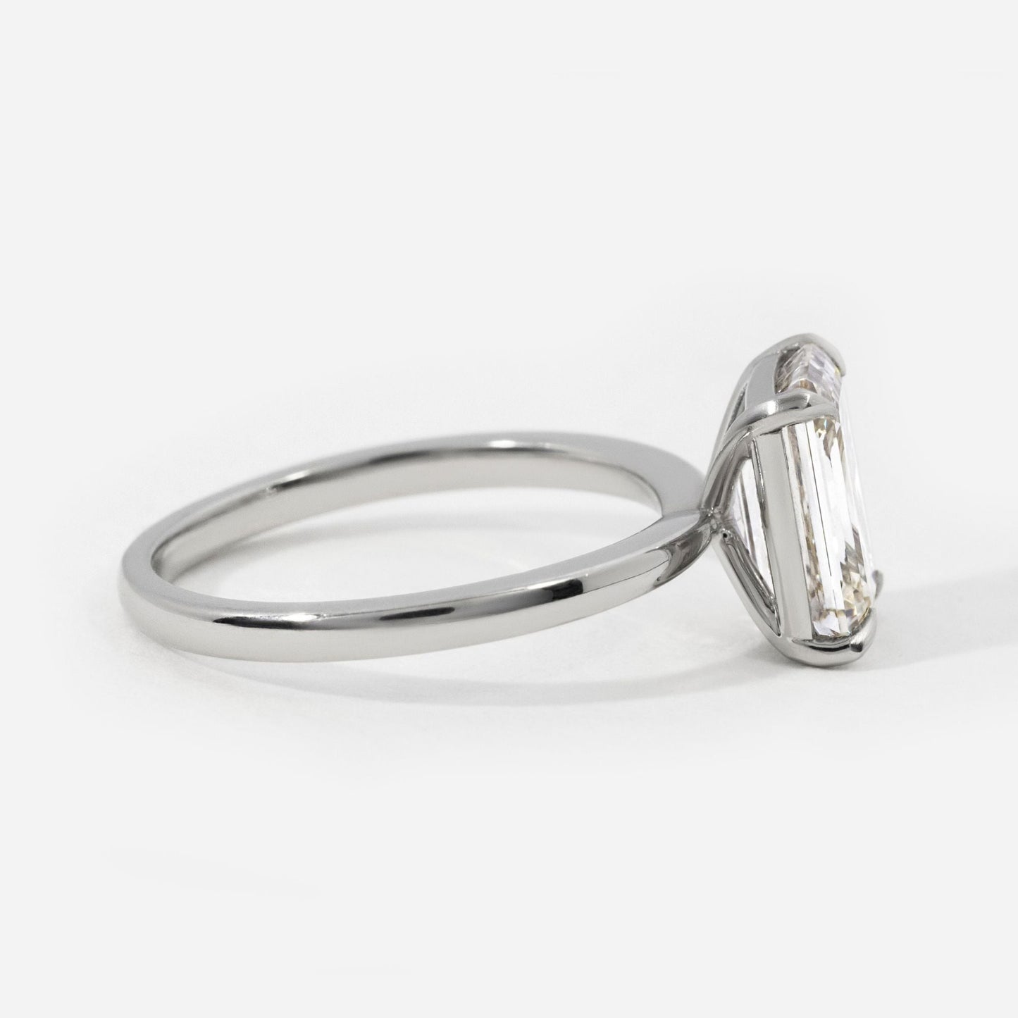 Solitaire-Emerald Lab Grown Diamond Engagement Ring