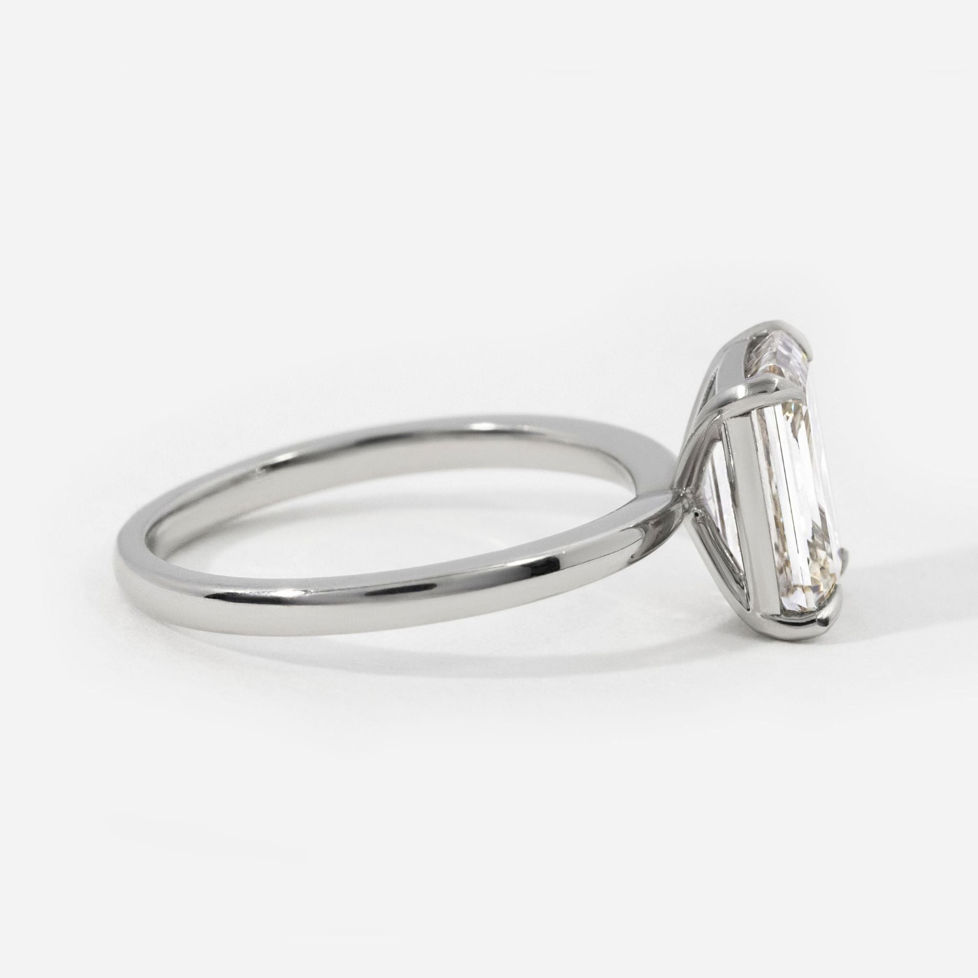 Solitaire-Emerald Lab Grown Diamond Engagement Ring