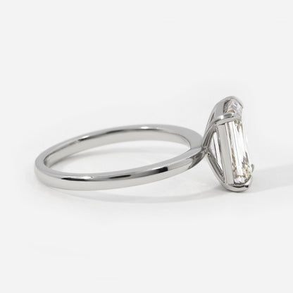 Solitaire-Emerald Lab Grown Diamond Engagement Ring