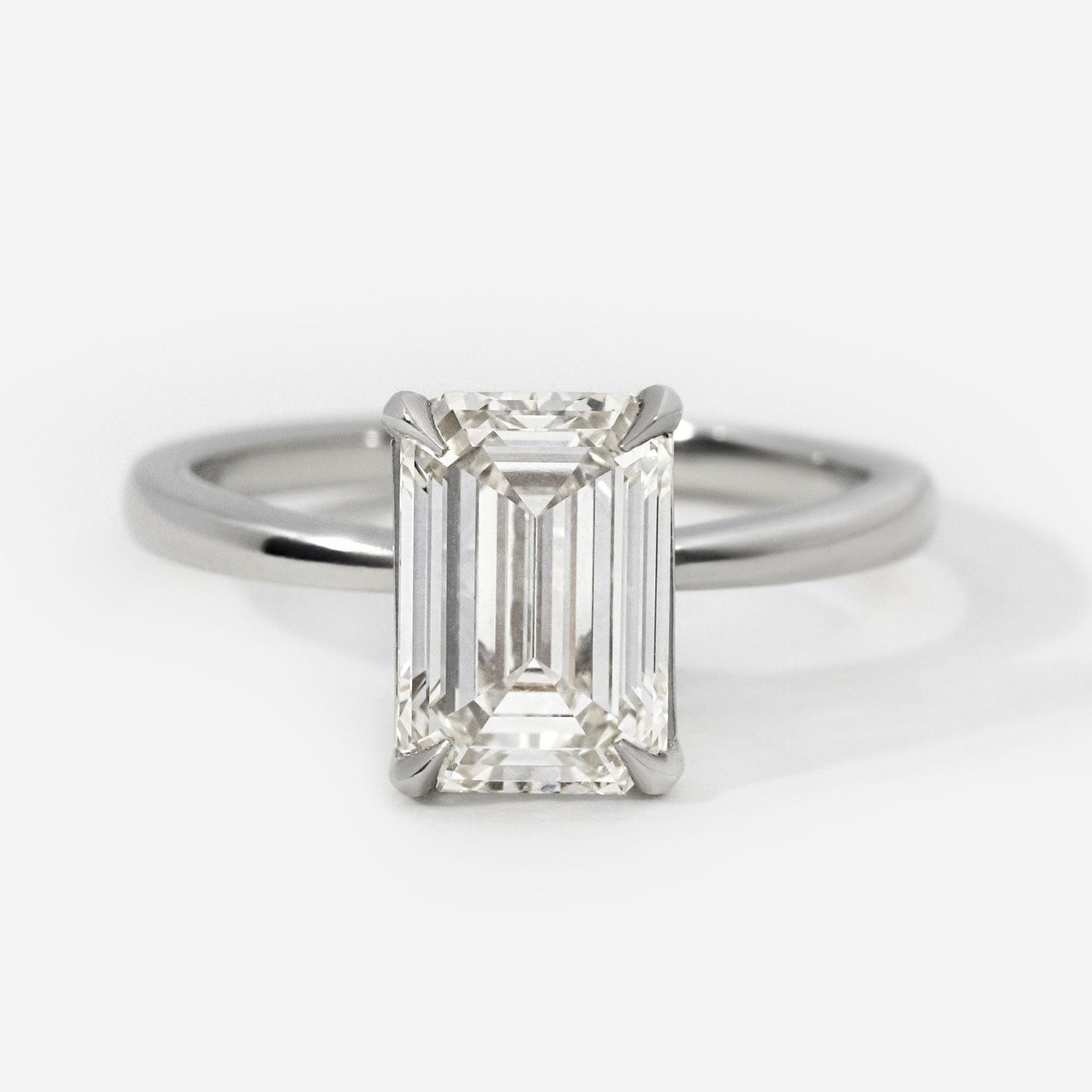Solitaire-Emerald Lab Grown Diamond Engagement Ring