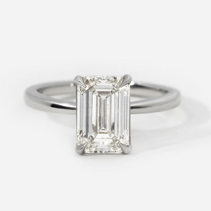 Solitaire-Emerald Lab Grown Diamond Engagement Ring