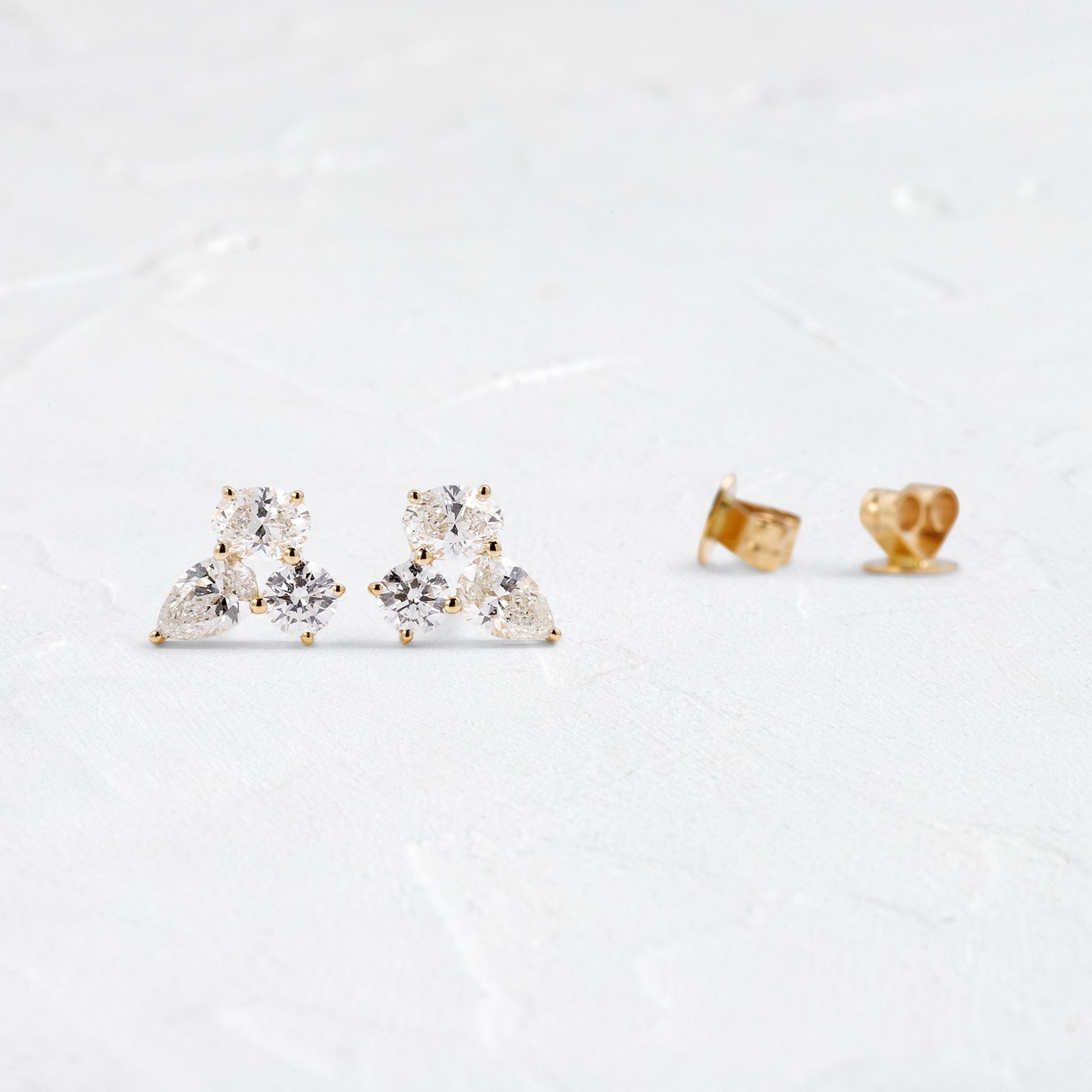 Solitaire- 1.0CT Oval Lab Grown Diamond Earrings