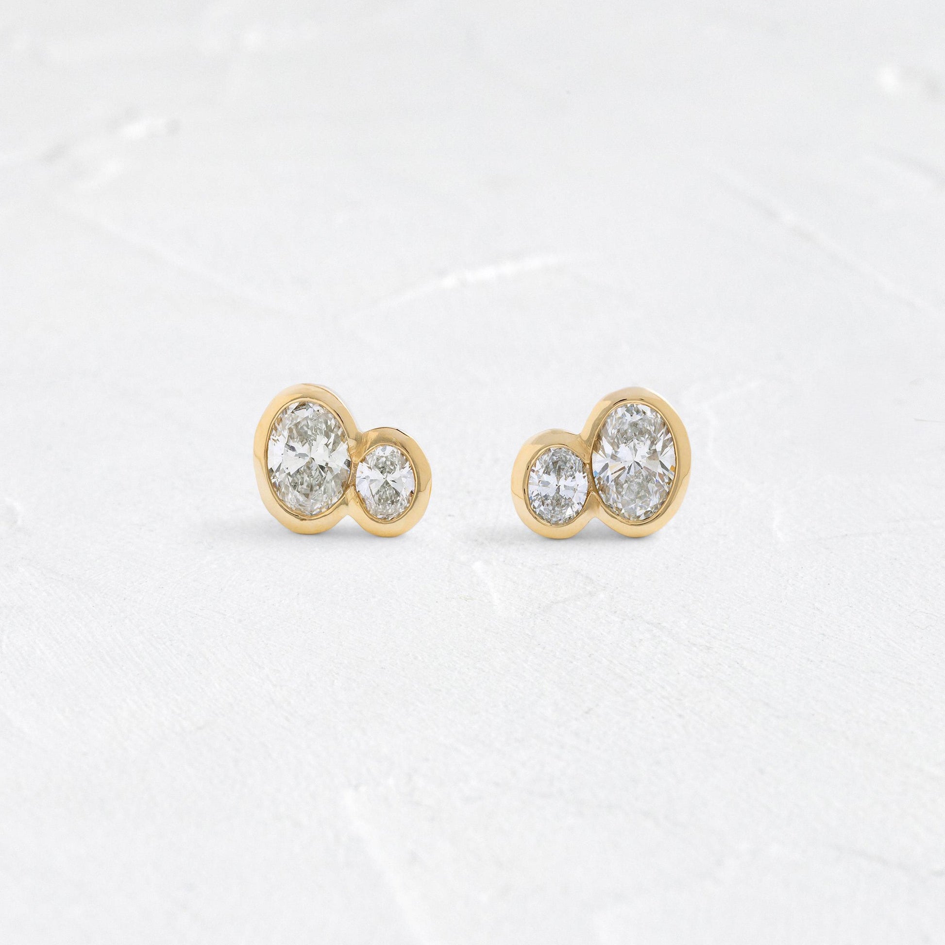 Solitaire- 1.0CT Oval Lab Grown Diamond Earrings