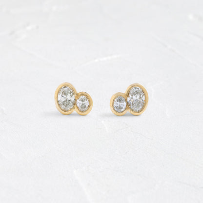 Solitaire- 1.0CT Oval Lab Grown Diamond Earrings