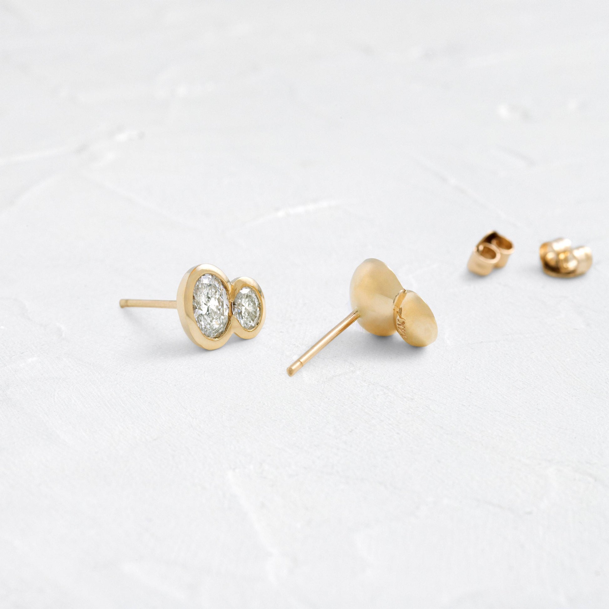 Solitaire- 1.0CT Oval Lab Grown Diamond Earrings