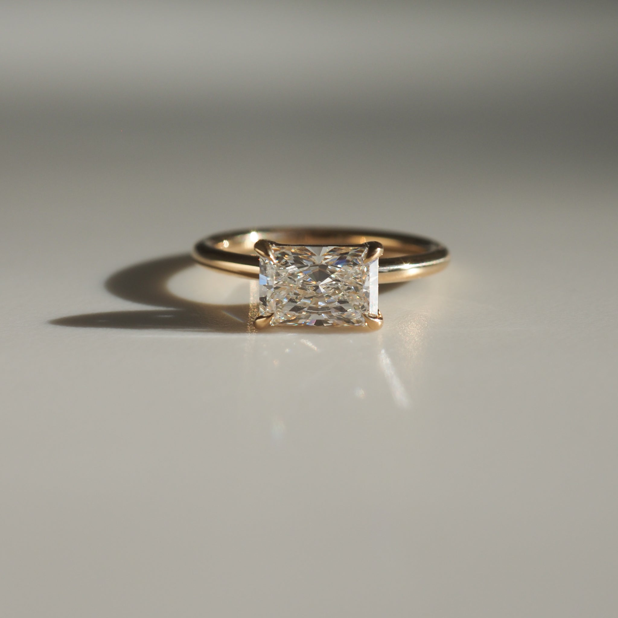 Elegant 1.50 CT Radiant Cut Lab-Grown Diamond Solitaire Ring