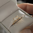 Load image into Gallery viewer, 1.0 CT Radiant Lab-Grown Diamond Solitaire East West Engagement Ring
