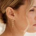 Load image into Gallery viewer, Elegant Gold 0.15 TCW Round Lab-Grown Diamond Drop Earrings
