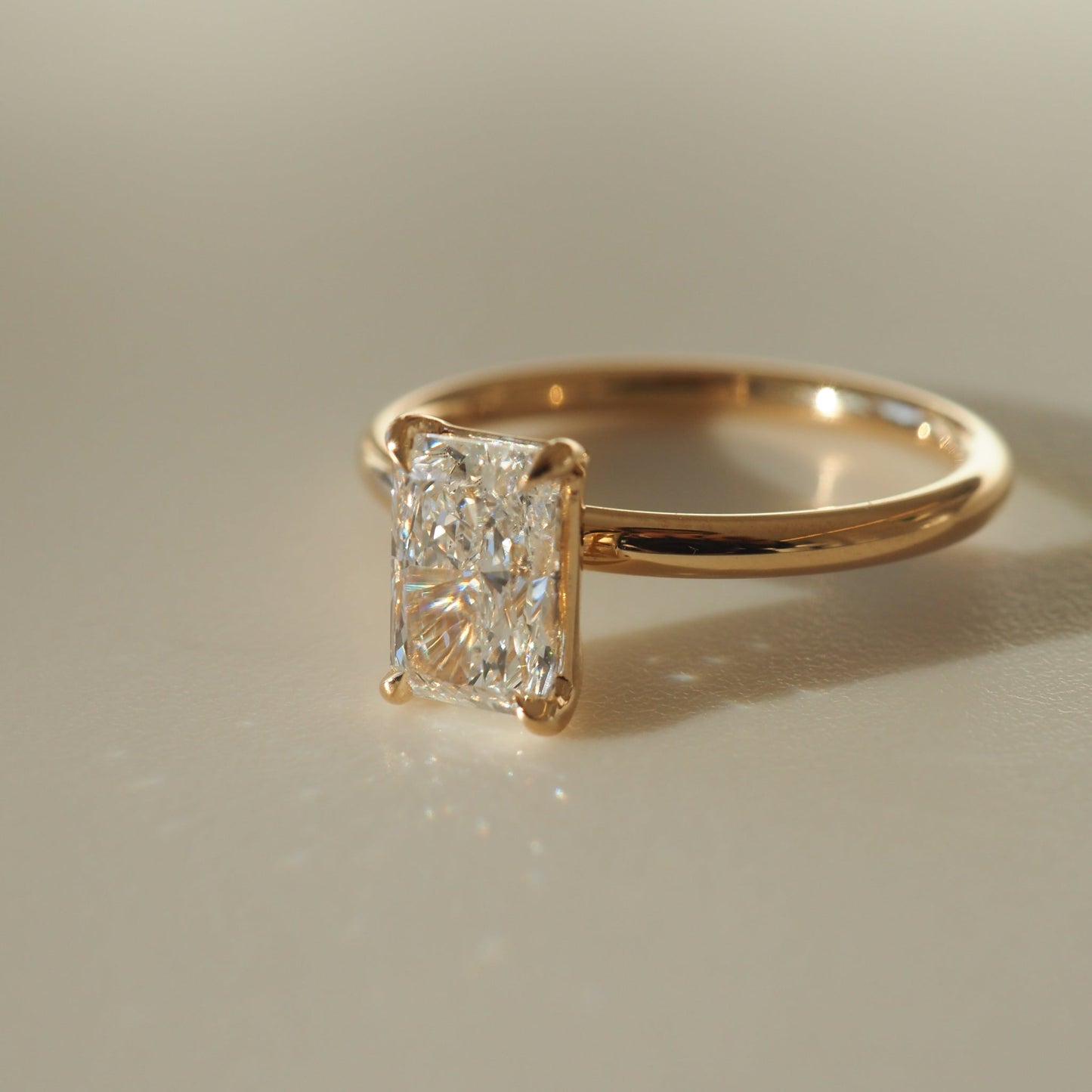 1.0 CT Radiant Lab-Grown Diamond Solitaire Engagement Ring 5