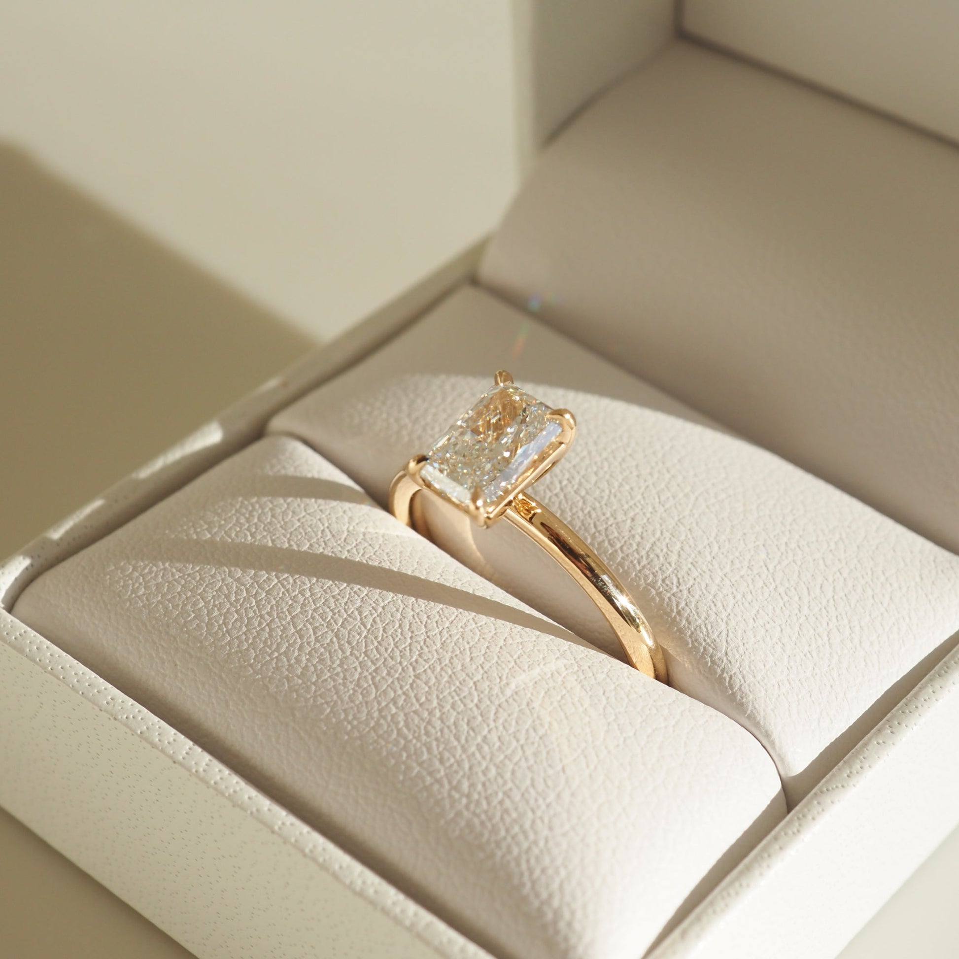 1.0 CT Radiant Lab-Grown Diamond Solitaire Engagement Ring 4