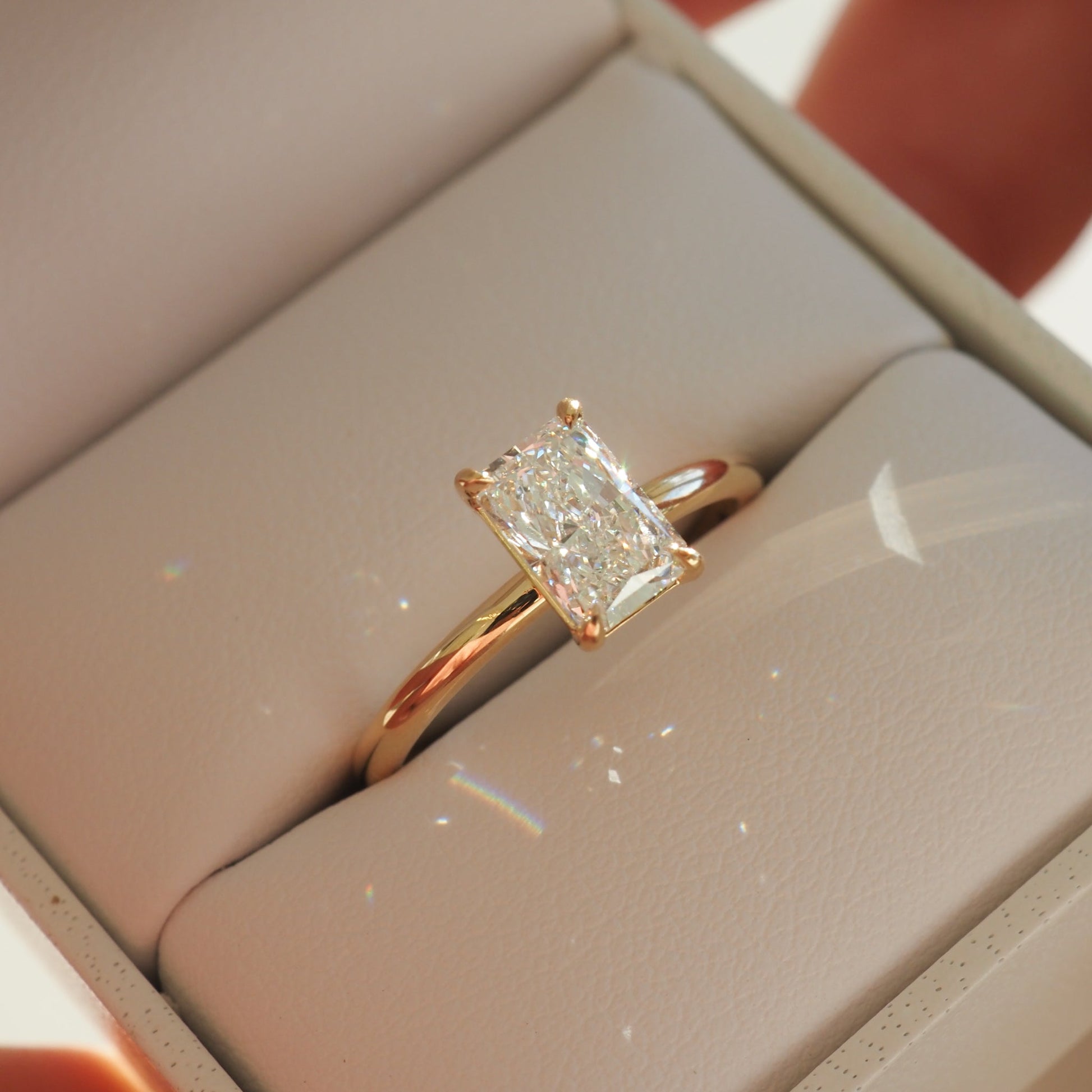 1.0 CT Radiant Lab-Grown Diamond Solitaire Engagement Ring 1