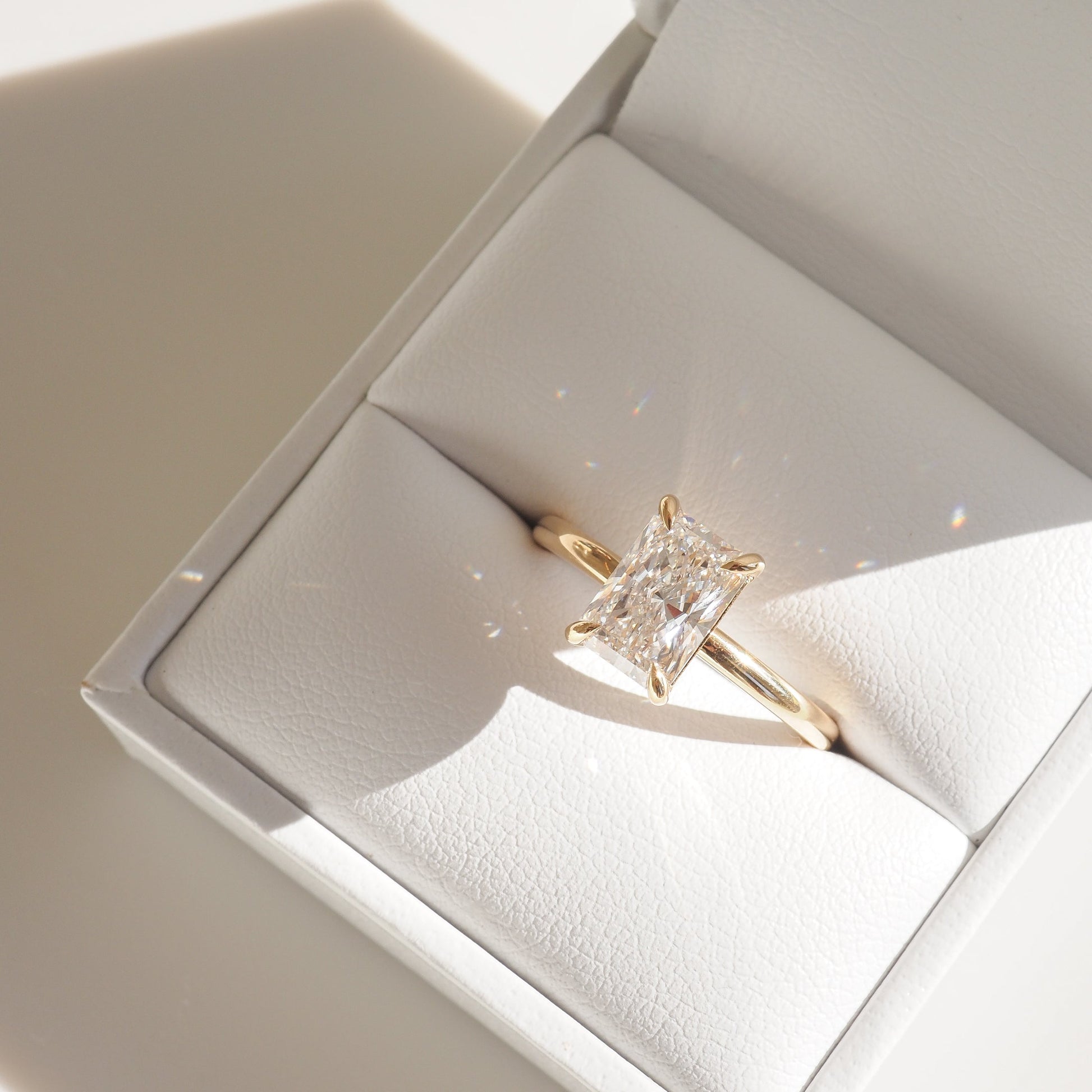 1.50 CT Radiant Lab-Created Diamond Solitaire Engagement Ring 2
