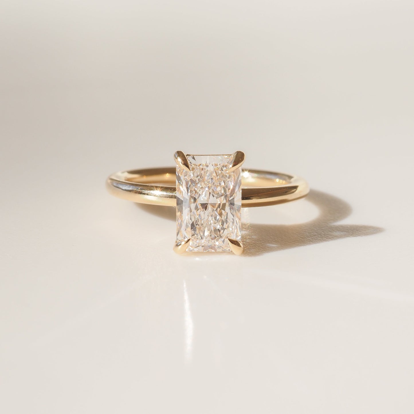 1.50 CT Radiant Lab-Created Diamond Solitaire Engagement Ring 1