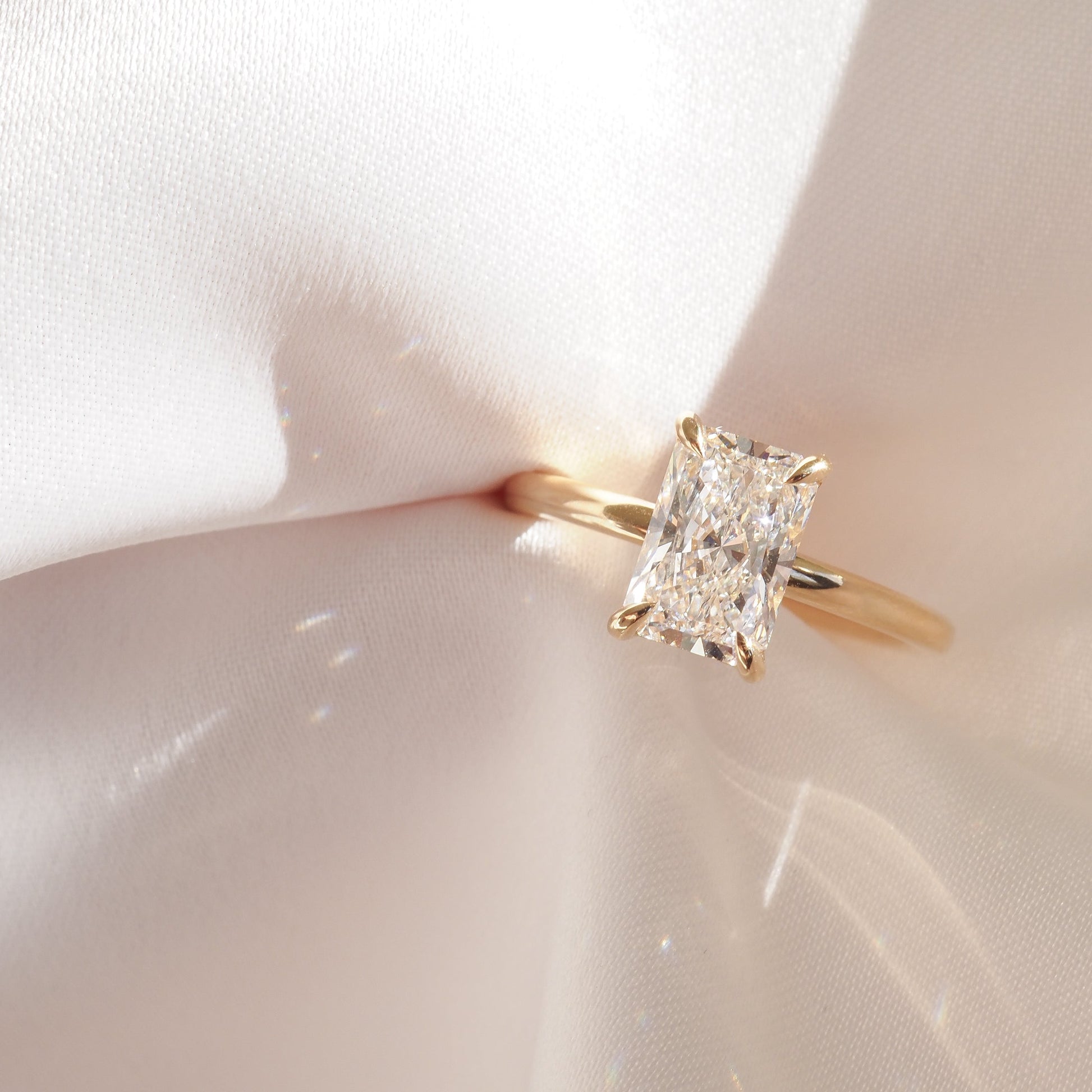 1.50 CT Radiant Lab-Created Diamond Solitaire Engagement Ring 4
