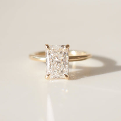 Solitaire-Radiant Lab Grown Diamond Engagement Ring
