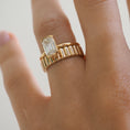 Load image into Gallery viewer, Timeless Ribbed Gold Wedding Band for Her
