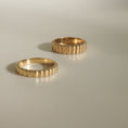 Load image into Gallery viewer, Timeless Ribbed Gold Wedding Band for Her 2
