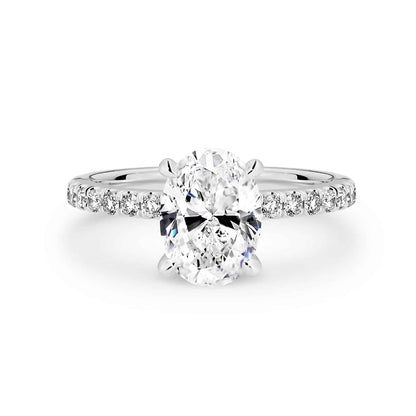 Solitaire-Oval Lab Grown Diamond Engagement Ring