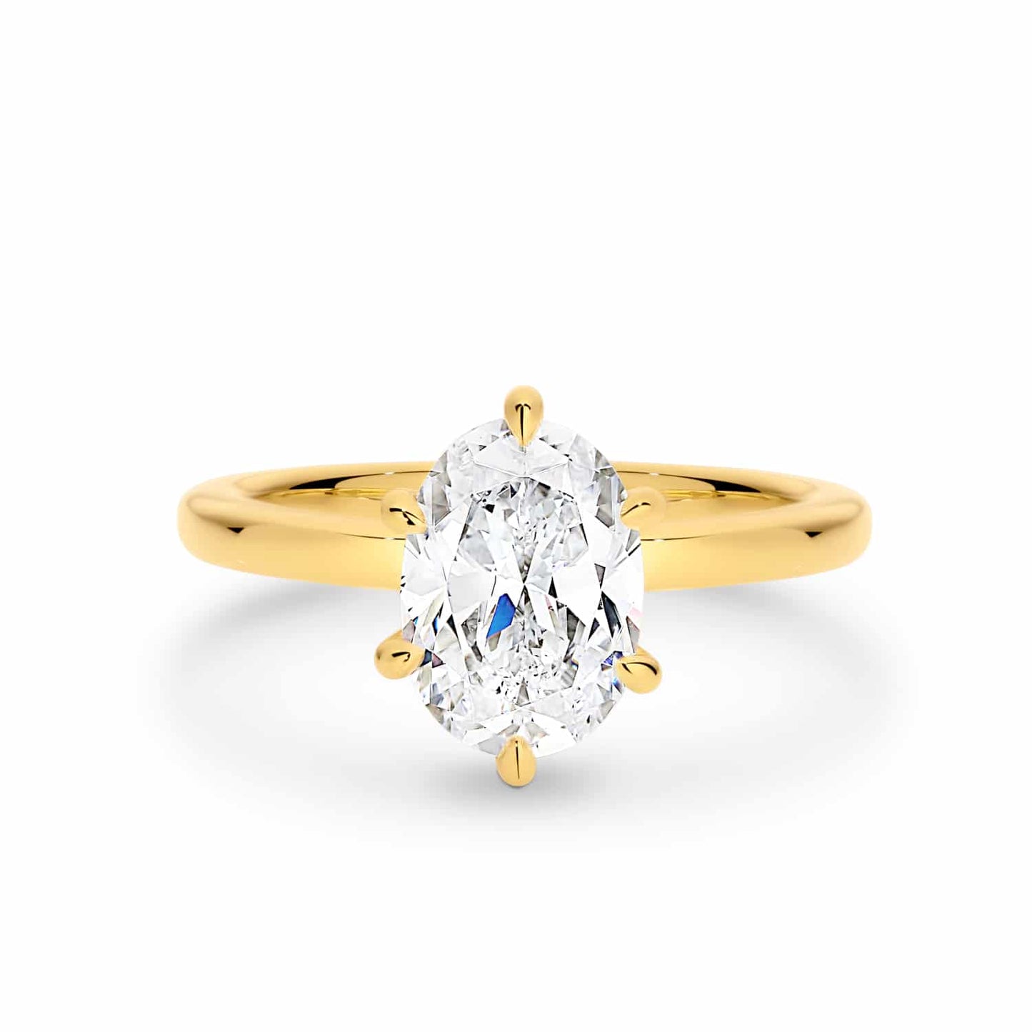 Solitaire-Oval Lab Grown Diamond Engagement Ring