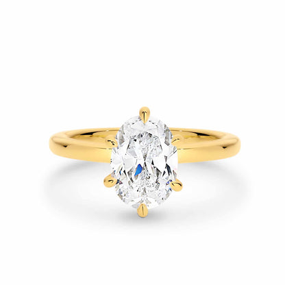 Solitaire-Oval Lab Grown Diamond Engagement Ring