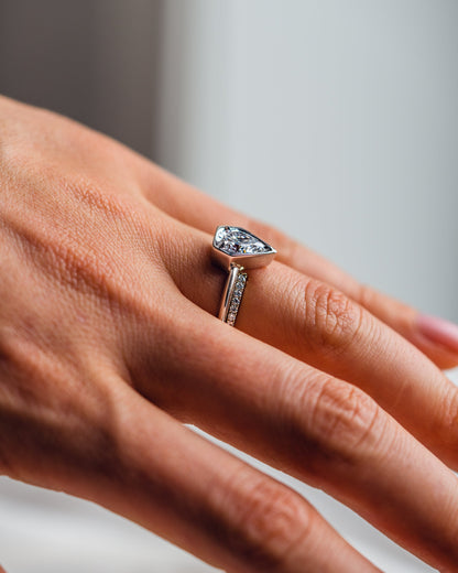 0.18 CT Round Shaped Open Lab Grown Diamond Wedding Band